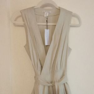 Christian Lacroix V-Neck Mini wrap dress- Neutral, M